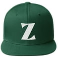 thumbnail image 2 of Daxton Classic Snapback Hat 3D Capital Alphabet Letters Flat Bill Visor Cap, Hunter Hat White Letter Z, 2 of 3