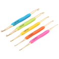 thumbnail image 1 of Fyydes Crochet Hook,Yarn Hook Crochet Kit,Double Hook Crochet Hook Set TPR Soft Rubber Handle Aluminum Knitting Needle Set (Color Random), 1 of 8