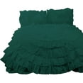 thumbnail image 2 of D.N.G. BEDDINGS 3 Piece 100% Egyptian Cotton Circle Ruffle Comforter Set, 550 GSM Filled Microfiber - King/Cal-King Size, Teal Green Color - 800 Thread Count, 2 of 5