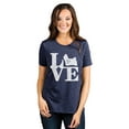 thumbnail image 2 of Love Shih Tzu Women's Fashion Relaxed T-Shirt Tee Heather Navy 2X-Large, 2 of 3