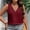 Red, variant on XFLWAM Women's Sleeveless Button Down Shirts V Neck Solid Color Tank Tops Summer Casual Loose Vest