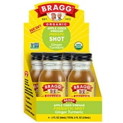 Organic Apple Cider Vinegar Shot With Ginger Turmeric – 2 Oz Acv Shot – Usda Certified Organic, 4 Pack