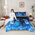 thumbnail image 4 of Homewish Video Game Bedding Comforter Set 2pcs for Kids Children Teens,Abstract Gamepads Twin Comforter Sets Microfiber,Gradient Ombre Breathable Bedding Set,Ultra Soft Home Decor,Reversible, 4 of 8