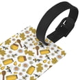 thumbnail image 3 of Hirioo Cute Bee for Luggage ID Tag with Adjustable Strap Travel Baggage Bag Tags Suitcase Identify Labels for Women Men, 3 of 7