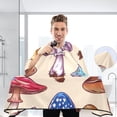 thumbnail image 3 of JSTEL Mushroom Rainbow Color Waterproof Barber Cape for Men Women Beard Shaving Bib Apron Professional Hair Cutting Cloth, 65 x 55 inch, 3 of 6
