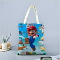 thumbnail image 2 of Super Mario Bolso de tela con estampado de lienzo para mujer, bolsa de compras reutilizable y estética, con cremallera interior, regalo para mujer,40*40cm., 2 of 6