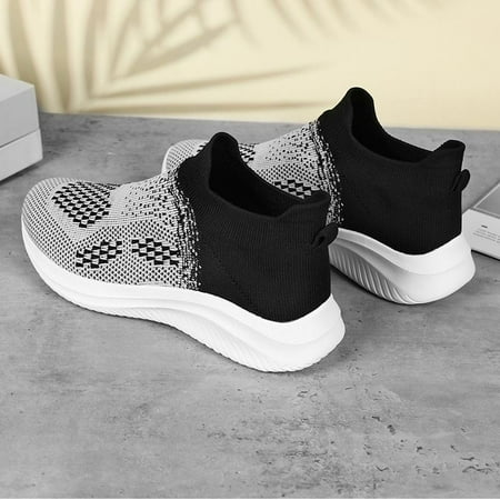 

Autumn new large casual ultra-light flying woven running shoes for women