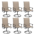 thumbnail image 3 of POTEBAN Textilene High Back Outdoor Dining Chair -Set of 6, Khaki(only chairs), 3 of 10