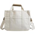 thumbnail image 1 of Bolso de mano de lona utilitario con compartimentos Bolsos de mano cruzados resistentes para mujer Bolso de hombro con múltiples bolsillos, 35*25 cm, 1 of 5
