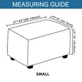 thumbnail image 2 of LKJYER Waterproof Ottoman Cover Rectangle, Stretch Ottoman Slipcovers Suede Footstool Protector Covers Elastic Soft Storage Ottoman Slipcover for Cats Dogs, 2 of 7