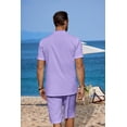 thumbnail image 3 of COOFANDY Men's Zipper Polo Shirts Short Sleeve Ribbed Knit Polo T Shirts Fashion Casual Golf Shirts, 3 of 6