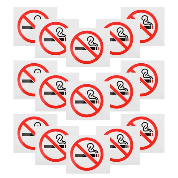 ColoMX 20PCS Señales adhesivas de no fumar Señales de pared de no fumar Etiqueta de no fumar interior Indicador de no fumar Señal de pared de no fumar Señal de pared interior