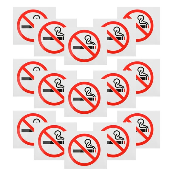 20 pegatinas de no fumar, pegatinas de precaución de no fumar, calcomanías de no fumar para vehículos, señales de no fumar para automóviles, pegatinas de advertencia