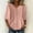 *Pink, variant on Women's Lace Panel V Neck Button Down Elbow Sleeve Shirt,Solid Color Casual Blouse Yellow,Women's Plus M