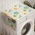 thumbnail image 1 of Nursery Washing Machine Organizer, Childish Continuous Pattern of Ornamented Fairy Tale Elements and Animals, Anti-slip Fabric Top Cover for Washer and Dryer, Ivory and Multicolor, by Ambesonne, 1 of 1