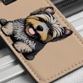 thumbnail image 6 of Cairn Terrier Dog Sitting Faux Leather Travel Luggage Tag, 6 of 7