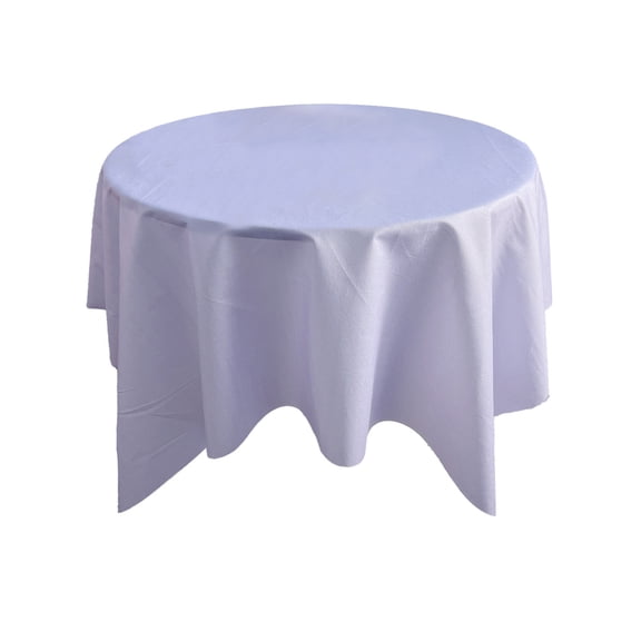 Specollect 1 Pcs Elegant Solid Color Round Tablecloth with Lace Trim for Dining Table Decoration, Holiday Party Table Cover, Washable Table Linens for Home Decor