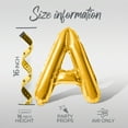 thumbnail image 4 of Letter Balloons - RIP FAKE ID 16" Inch Alphabet Letters Foil Mylar Balloon 21st Birthday Party Banner (Gold), 4 of 5