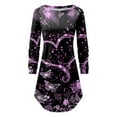 thumbnail image 3 of Honeeladyy Clearance under 5$ Love Mini Dress for Women Valentine's Day Candy Heart Graphic Date Night Dress Long Sleeve Party Club Charming Dress, 3 of 4