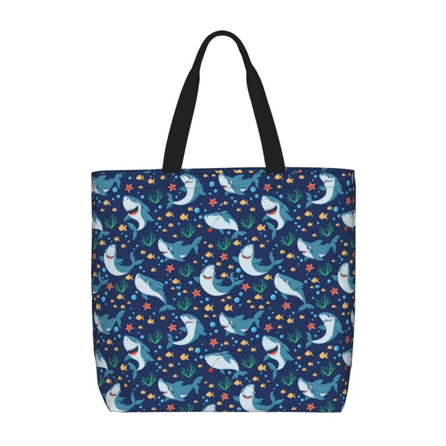 Balery Sea Sharks Bolsa de Mano para Mujeres con Cremallera, Bolsa de Gimnasio con Compartimentos, Bolsa para Laptop, Bolsa para Trabajo