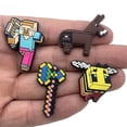 thumbnail image 2 of 18 Uds. De dijes de decoración de zapatos de Minecraft para niños y adultos, accesorios de bricolaje para zapatos Crocs - YX, 2 of 5