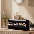 thumbnail image 2 of HOMCOM Banc à Chaussures avec Tiroir Rabattable, Coussin, 10 Paires pour Entrée Noir, 2 of 10