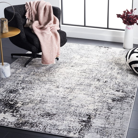 Safavieh Jasper Neal Abstract Area Rug, Ivory/Black, 5'3" x 7'6"