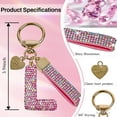 thumbnail image 2 of Bling Alphabet Keychain for Women Girls - Alloy Initial Letter (A-Z) Keychain with Sparkly Rhinestones, Cute Keychain Charms, 2 of 6