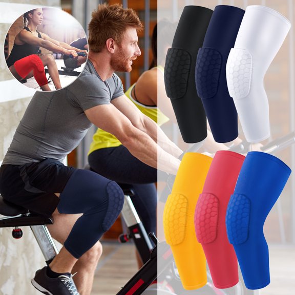 Nsxcdh Sports Knee Protection Honeycomb Anti Collision Patella Lycra Spandex High Elasticity Shock Absorption Flexible for Basketball Football Riding Home Home Indoor Sports for women man Gift