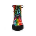 thumbnail image 6 of BLISSFUL STEP Valentine's Women's Boot Colorful Round Toe Platform Lace Up Ankle Boots Colorful 6, 6 of 7