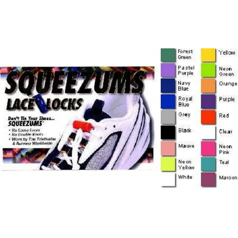 Lace Locks 1 Hole Shoelace Sneaker Lot EZ On EZ Off Shoes Squeeze Release  id4339