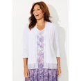 thumbnail image 2 of Catherines Women's Plus Size Mixed Media Cardigan, 2 of 3