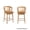 Pu Brown-Natural Wood, variant on Dayalane 26" Modern Farmhouse Swivel Bar Stools Set of 4, Linen Upholstered Counter Height Barstools with Rattan Barrel Cane Back, Boho White Washed Oak Wooden Island Chairs for Kitchen Pub, Beige