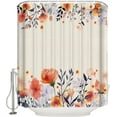 thumbnail image 3 of Polyester Fabric Spring Floral Shower Curtain, Rustic Summer Flowers Weeping Botanical, Waterproof Bathtub Curtain Bathroom Decor Set with Hooks 72 x 84 Inches,, 3 of 6