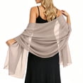 thumbnail image 5 of Zynoxe Womens Chiffon Shawl Lightweight Solid Color Shawls and Wraps for Evening Dresses and Formal Events, 5 of 8