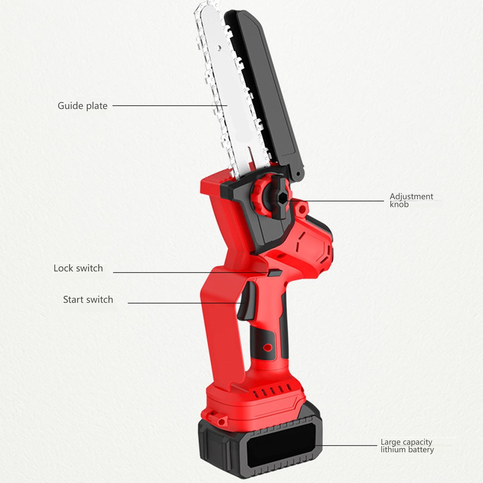 4820V Mobile Chainsaw With Nonbrush Motor And 2 Permanent Batteries For Efficient Garden Pruning And Cutting