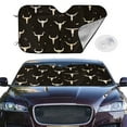 thumbnail image 2 of Uemuo Cow Skulls Pattern Accordion Car Windshield Sun Shade, Foldable Reflective Sun Visor for Car, Reflector Windshield Sunshade-, 2 of 7