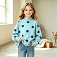 thumbnail image 7 of shoper Girls Polka Dot Drop Shoulder Neck Sweatshirt Cute Casual Fall Winter Girls Neck Pullover, Cute Trendy Outfits for School, Play, and Daily Wear 2-15 Years, 7 of 7