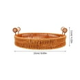 thumbnail image 2 of CIMAXIC Japanese Aesthetic Handwoven Rattan Fruit Basket Brown 2Pcs, 2 of 8