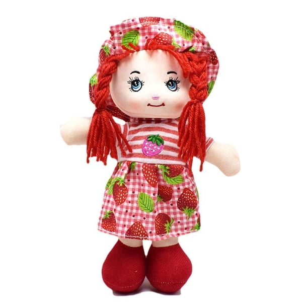 MARTIN Falda De Frutas Sombrero Muñecas De Trapo , Con Muñeca De La Boda Felpa , Ropa Fruta Kawaii Cartoon Christmas Girls