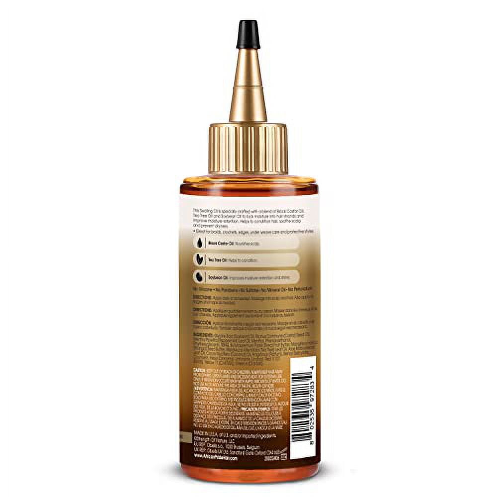 African Pride Black Castor Miracle Hair & Scalp Sealing Oil - Locks in Moisture & Soothes, Contains Black Castor Oil, Tea Tree Oil, Soybean Oil 6 oz (3 Pack)