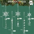 thumbnail image 4 of 18pcs Richmoon Christmas Ornaments for Christmas Tree Decorations- Light Blue Hanging Acrylic Snowflake and Icicle Ornaments with Drop Pendants for Christmas Tree New Year Par(Buy 2 and get 10% off), 4 of 6