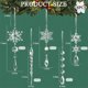thumbnail image 4 of Acrylic Snowflake Icicle Ornaments, Clear Acrylic Snowflake Icicles, Hanging Drop Ornaments, Christmas Tree Decorations, Year Party Favors, Holiday Home Decor, Festive Season Decor, Wedding, 4 of 9