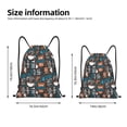 thumbnail image 2 of Xecao Coffee Lover Print Pattern Sports Drawstring Backpack - String Swim Gym Bag with Wet Proof Pocket for Women&Men-Small, 2 of 6