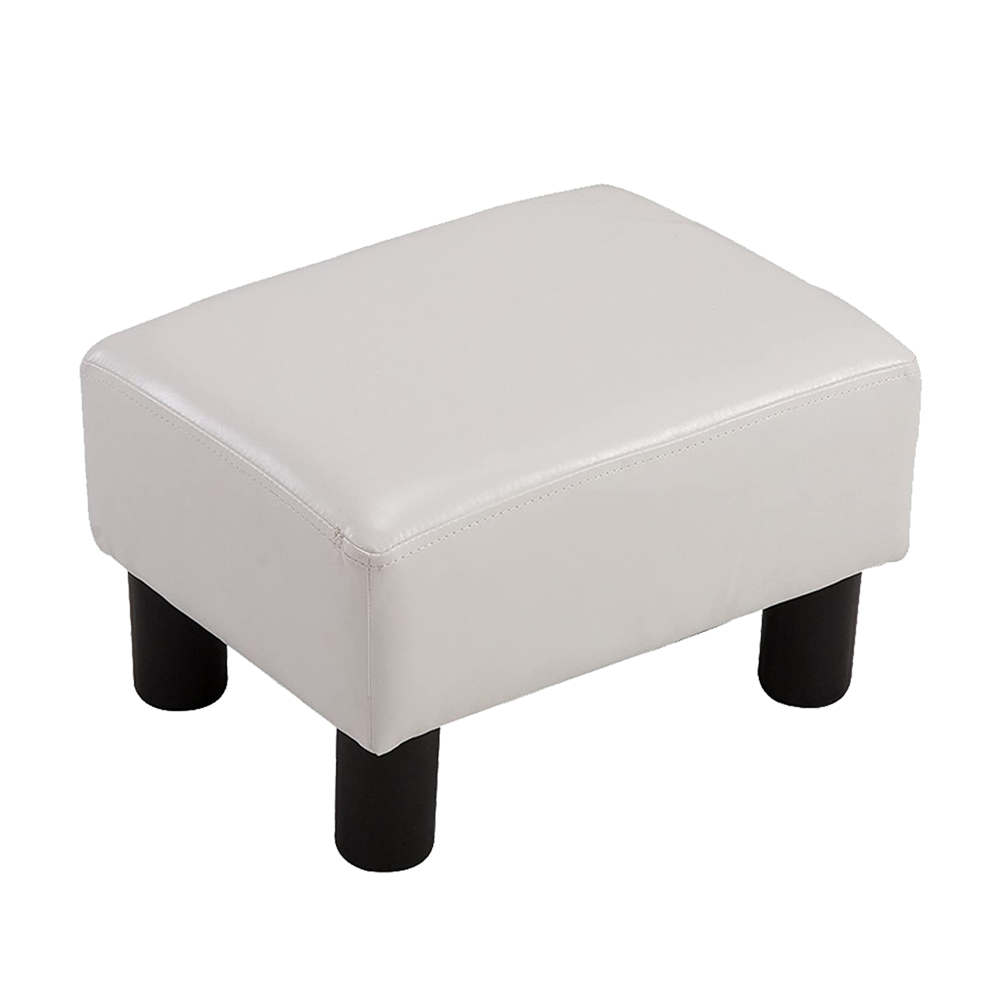 May in Color Small Ottoman Footrest PU Leather Footstool Rectangular