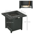 thumbnail image 2 of CoSoTower Propane Fire Pit Table Smokeless Gas Firepit with 40,000 BTU Burner Thermocouple, Lava Rocks, Cover, Spark Guard, 2 of 7