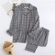 thumbnail image 4 of Cárdigan de manga larga de franela cepillada de algodón para mujer, ropa a cuadros con pantalón largo, conjuntos de dos piezas para mujer, Otoño e Invierno, 4 of 4