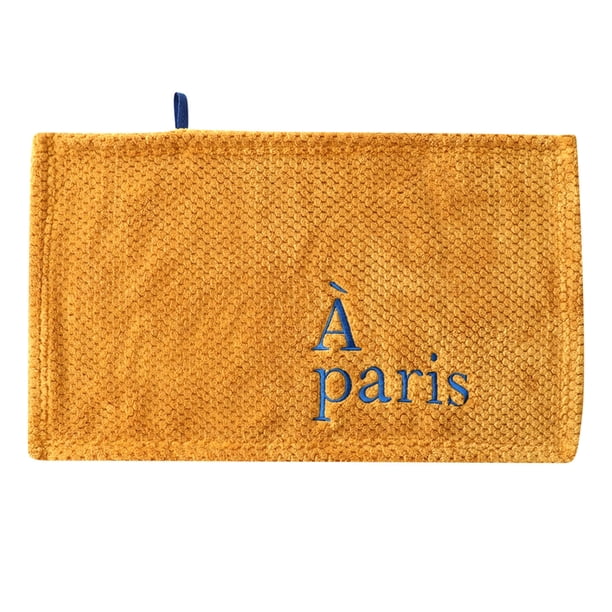 Letter Embroidered Square Towel, Absorbent, Skin-friendly, Soft Towel, Hanging Hand Towel