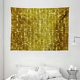 thumbnail image 1 of Geometric Tapestry, Ombre Design with Mosaic Like Image with Square Details Artwork Print, Wall Hanging for Bedroom Living Room Dorm Decor, 80W X 60L Inches, Marigold and Yellow, by Ambesonne, 1 of 2