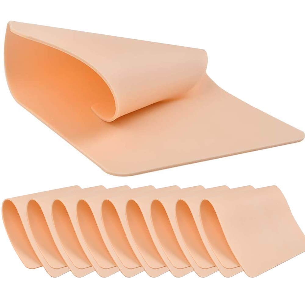 10 pieces of tattoo practice skin, doublesided professional artificial silicone skin for tattoo